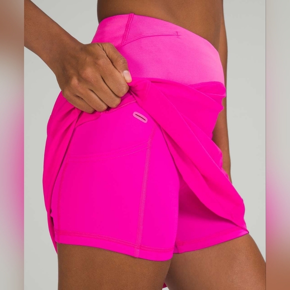 Lululemon Essential High Rise Running Skirt Long Pow Pink Size 8 Activewear Gym - Picture 4 of 13